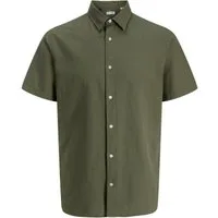 Jack & Jones PlusSize Kurzarmhemd JJEBREEZE LINEN BLEND SHIRT S/S SN PLS mit Leinen, regular fit