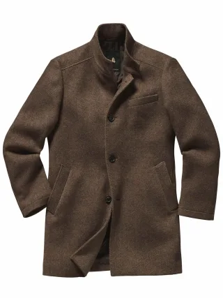 Mey & Edlich Herren Zweites-Leben-Mantel Braun 70 % Wolle, 30 % Polyamid