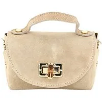 BRISE TASCHE Schultertasche Mini – Elegante kleine Wildleder & Nappaleder Tasche (Einzelartikel), Kompakt, leicht, weiches Wildleder