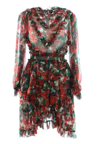 Dolce & Gabbana Women Flowers Mid-Length Dress