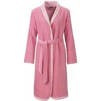 Egeria Damenbademantel Calea, ideal für Sauna & Spa, Hotelbademantel, Morgenmantel, Langform, Walkfrottee, Schalkragen, Gürtel, mit Schalkragen, farblich abgesetzt, 100 % Baumwolle