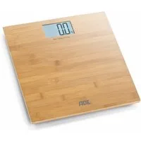 ADE Personenwaage Badezimmerwaage mit Wiegefläche aus echtem Bambus, Wiegefläche aus echtem Bambusholz, großes Display, bis 150 kg
