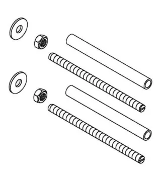 Schell Zubehör-Set für Rahmen Montus für Spülkasten 12cm, M12, 292160099 292160099