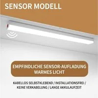 POPOLIC LED Wandleuchte LED-Schrankbeleuchtung mit Magnetstreifen und Bewegungssensor 50cm