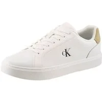 Calvin Klein Jeans CLASSIC CUPSOLE LACEUP LTH Sneaker Schnürschuh, Freizeitschuh mit Fersenbesatz und seitlichem CK-Logo