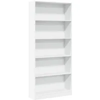 vidaXL Bücherregal Bücherregal Weiß 80x24x176 cm Holzwerkstoff, 1-tlg.