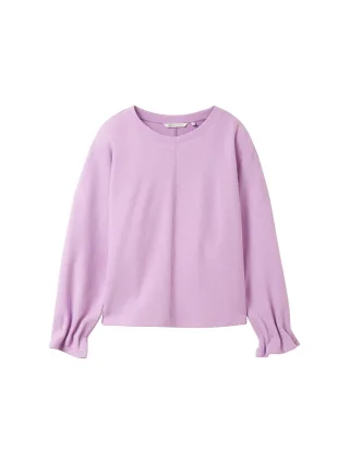 Denim Tom Tailor - Sweater mit Fledermausärmeln heather purple - Gr. - L