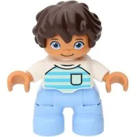 LEGO® Duplo: Junge mit blauer Hose und weißem Oberteil Spielbausteine