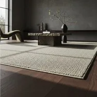 KADIMA DESIGN Teppich CIMA Wohnzimmer Schlafzimmer Waschbar Wohnzimmerteppich Esszimmer, Rechteckig, Höhe: 7 mm, Creme, 60x100 cm, Webteppich Strapazierfähig Uni Waschbar