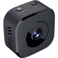 Athlix Überwachungskamera Mini-Überwachungskamera 4K FullHD WiFi-Überwachung Bewegungserkennung (Innen, Infrarot, Nachtsicht, Wasserdicht, 2-Wege-Audio)