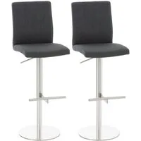 CLP Barhocker Cadiz (Set, 2er), Stoffbezug, höhenverstellbar, bis 240 kg