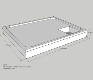 Neuesbad Wannenträger für Kaldewei Superplan 100x120x2,5 SD21849
