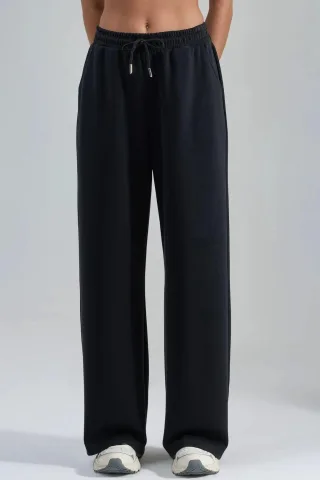 Hochtaillierte Weite Bein Modal-Hose