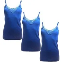 Toker Collection® Achseltop Damen Unterhemd mit elastischen Trägern im 3er Pack (Spar Packung, 3er Pack) aus reiner Baumwolle