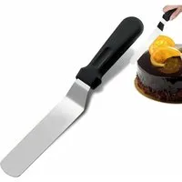 FOUORTUNATE-BEE Tortenmesser 6-Zoll Edelstahl-Schrägspachtel für präzises Dekorieren von Kuchen, Ideal für Gebäck, Torten und kreative Backdekorationen