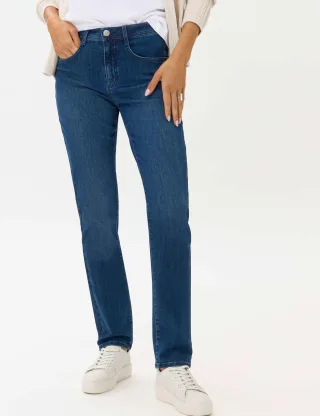 Brax Damen Five-Pocket-Hose Style MARY USED REGULAR BLUE, denim blau, Gr. 44K