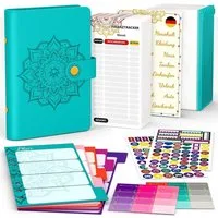 Aocii Terminplaner Budget Planner Deutsch A6 - Finanzplaner Haushaltsbuch Sparbuch Geld