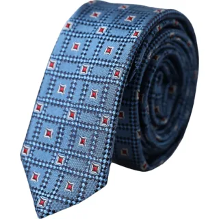 Blaue geometrische Krawatte