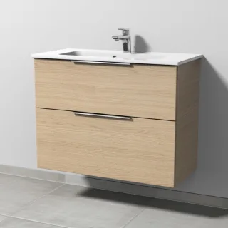 Sanipa 3way Waschtischunterbau zu Duravit ME by Starck Waschtisch mit 2 Auszügen, Eiche-Nordic UM72348