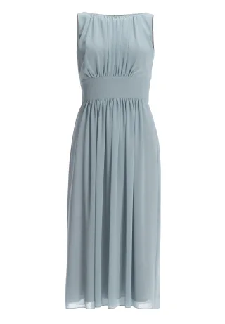 SWING - Chiffonkleid mit Taillenpasse ice blue - Gr. - 38