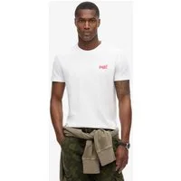 Superdry Rundhalsshirt ESSENTIAL LOGO EMB TEE aus Baumwolle und Single Jersey, Slim Fit, Kurzarm, hüftlang
