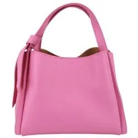 BRISE TASCHE Schultertasche Brise Echtleder Schultertasche in Beige – Mit Henkel & Crossbody Gurt (1-teilig, Tasche inkl. Schulterriemen), Abnehmbarer & verstellbarer Schulterriemen, Magnetverschluss