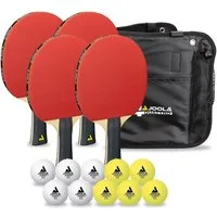 Joola Tischtennisschläger JOOLA Tischtennis Quattro Set, Tischtennis Schläger Set Tischtennisset Table Tennis Bat Racket