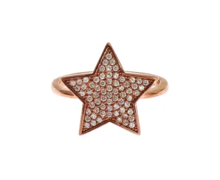 Nialaya Damen Klarer CZ Stern 925 Silberring