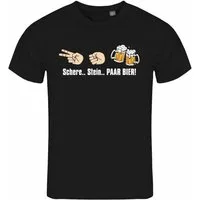 deinshirt Print-Shirt Herren T-Shirt Schere Stein paar Bier Funshirt mit Motiv