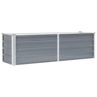 vidaXL Hochbeet, Grau, Metall, 40x45x160 cm, Gartenzubehör, Hochbeete