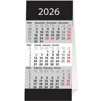 ADINA Wandkalender 2026 ADINA sw 3-Monatskalender Aufstellkalender für den Schreibtisch