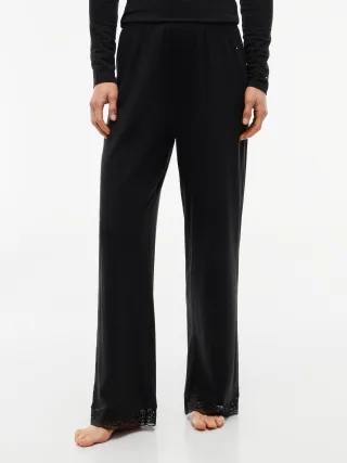 PANTS W. LACE (EXT.SIZES) Black - Gr. - S