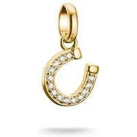 THOMAS SABO Charm-Einhänger Charm Hufeisen-Design vergoldet - Connect, mit Zirkonia (synth)
