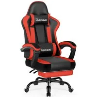 Hiazurm Gaming-Stuhl Gaming Stuhl Chair Gamer Sessel - Ergonomischer Gamer Stuhl (Tragkraft 150 Kg), Gamingstuhl mit Fußstütze Kopfstütze und Lordosenstütz PC Sessel