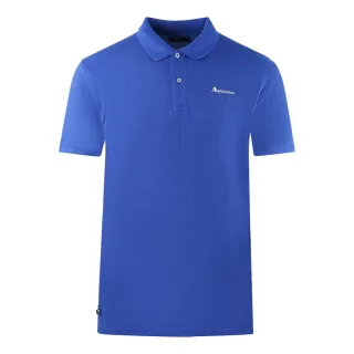 Aquascutum Markenlogo Einfarbig Königsblau Polo-Shirt