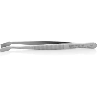 KNIPEX Universalpinzette Edelstahl geriffelt angewinkelt - 920106