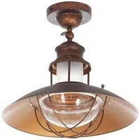 Lindby Deckenleuchten Louisanne, Metall, Braun IP20, 1 x 60 W