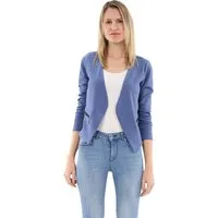 malito more than fashion Jackenblazer malito Damen Blazer ohne Kragen, Sakko im Basic Look, Kurzjacke mit Sweatblazer im Basic-Look