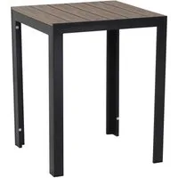 Gardissimo Gartentisch Alma quadratisch anthrazit, 60 x 60 cm Balkontisch (Spar-Set, 1-St., 1 Esstisch), Holz-Look / Aluminium / wetterfest / pflegeleicht