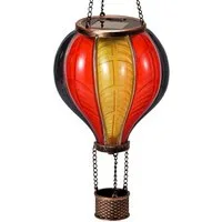 IC Gardenworld LED Solarleuchte LED Solar Heißluftballon mit Flammeneffekt Beleuchtung zum Aufhängen, LED fest integriert, warm-weiß mit Flammeneffekt, 20 warm-weiße Lichter