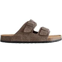 Next Sandalen aus Veloursleder mit Prägung + Schnallen Sandale