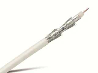 S-IMPULS Koaxialkabel, 50 m, weiß, 7,2 mm, CU, 75 Ω