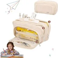 MOPUEA Federmäppchen Federmäppchen 3 Fächer Bleistifttasche Große Kapazität Schreibwarenbox, (Praktischem Reißverschluss Personalisiert Stiftetasche Schulsachen, 1-tlg., Schulmäppchen Mädchen Jungen Teenager Erwachsene Etui für Schule Büro), Multifun