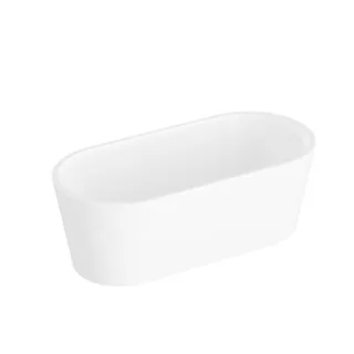 VitrA Geo Badewanne 65362006000 160 x 75 x 56,5 cm, Inhalt 250 l, freistehend, oval, Mittelablauf