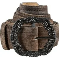 German Wear Ledergürtel GW1902-Gürtel Trachtengürtel aus Echtleder für Lederhosen mit Schnalle