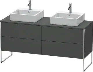 Duravit XSquare Konsolenwaschtischunterbau bodenstehend Graphit Matt 1600x548x778 mm - XS4927B4949 XS4927B4949