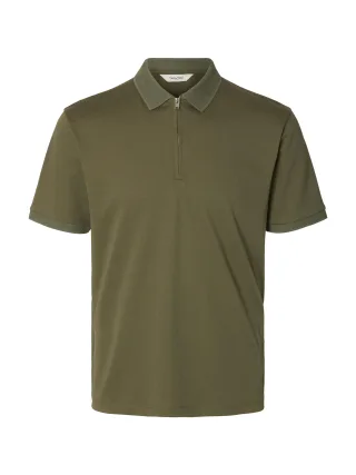 SELECTED MEN - SLMFAVE ZIP SS POLO NOOS Kalamata - Gr. - L