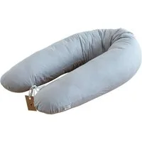 Loolay Seitenschläferkissen Classic BEIGE GRAU WEIß ROSA GELB BLAU Kissen Schwangerschaftskissen, multifunktionales Lagerungskissen M/L oder L/XL für Kinder Frauen und Männer, 170 o. 190 cm Standard Stillkissen inkl. 100% Baumwolle Bezug, LOOLAY® - 1