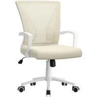 Yaheetech Bürostuhl aus Mesh-Gewebe Höhenverstellbarer Schreibtischstuhl, Ergonomischer Drehstuhl Arbeitsstuhl Computerstuhl mit Wippfunktion