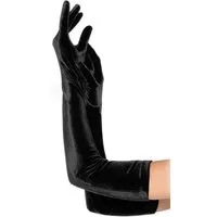 Leg Avenue Kostüm Lange Samthandschuhe schwarz, Aufregendes Accessoire für den betörenden Auftritt